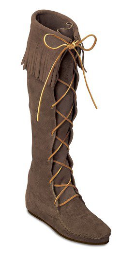 Сапоги ботфорты со шнуровкой - цвет темно-коричневый, замша / 1428